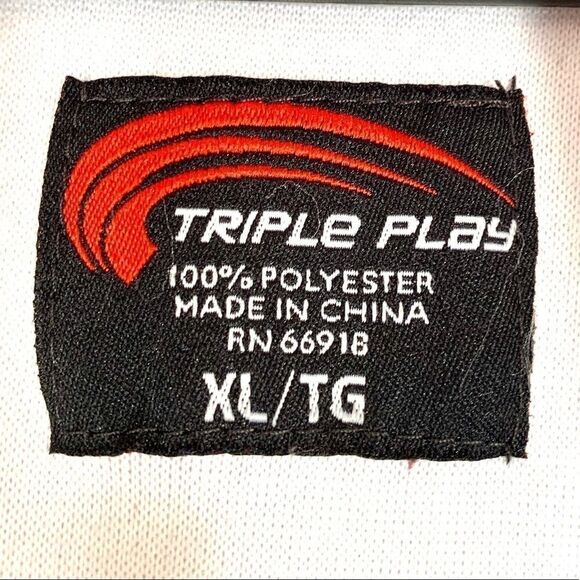 WHITE, GRAY & BLACK ZIPPERED HOODIE XL - Picture 2 of 4